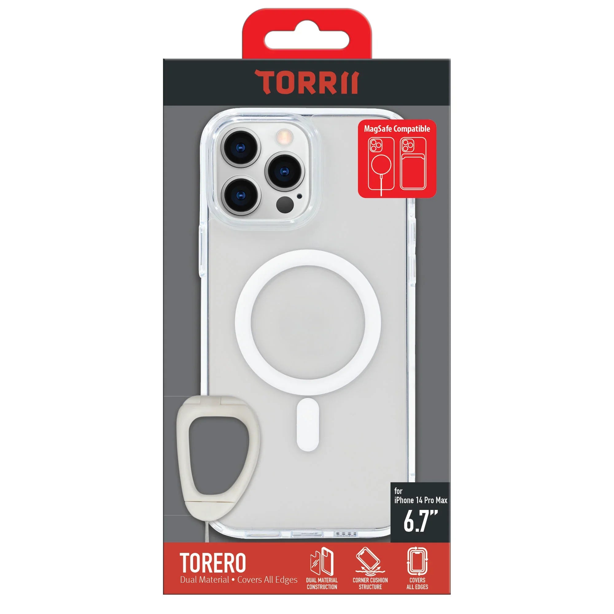 Torrii Torero Magsafe Case Anti-Bacterial Coating For iPhone 14 Pro Max - Clear - Tashqila Torrii Torero Magsafe Case Anti-Bacterial Coating For iPhone 14 Pro Max - Clear - Tashqila